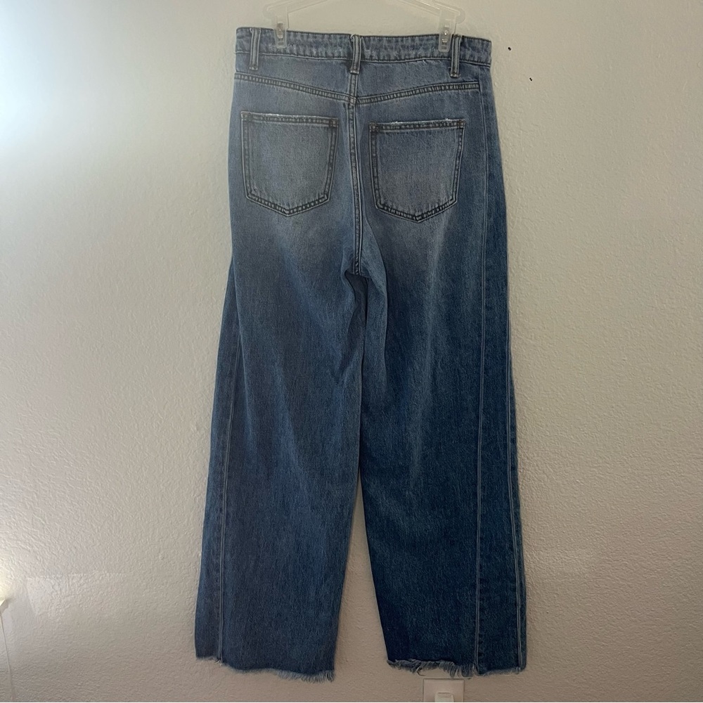 VICI Los Angeles Wide Leg Raw Hem Jeans Size 29 - Picture 8 of 12